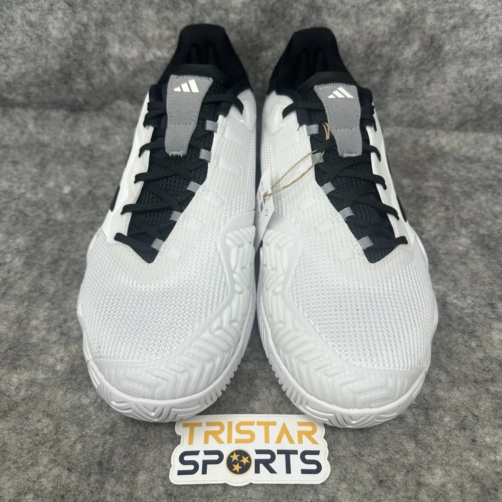 Adidas Barricade 13 Tennis Shoes Mens Size 13 White Black IF0465 Pickleball